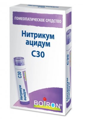 Купить нитрикум ацидум с30, гомеопатический монокомпонентный препарат минерально-химического происхождения, гранулы гомеопатические 4 гр  в Нижнем Новгороде