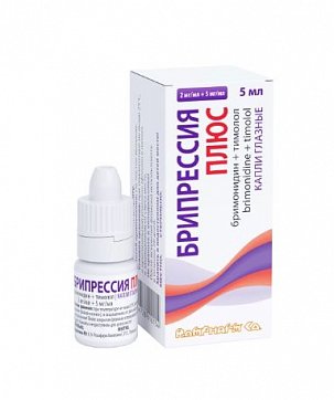 Брипрессия Плюс, капли глазные 2 мг/мл+5 мг/мл, флакон 5 мл