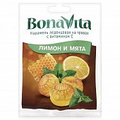 Купить bonavita (бона вита) карамель леденцовая на травах лимон и мята с витамином с, пакет 60г бад в Нижнем Новгороде