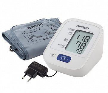 Тонометр автоматический Omron (Омрон) M2 Eco+адаптер и манжета веерообразная Fan-Shaped 22-32см