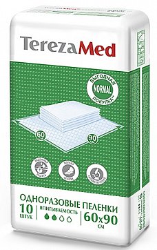 TerezaMed (Терезамед), пеленки одноразовые Нормал 60х90см 10 шт
