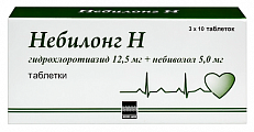Купить небилонг н, таблетки 12,5мг+5мг, 30 шт в Нижнем Новгороде