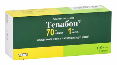 Купить тевабон, набор (тбл 70мг №1+капс 1мкг №7) №4 в Нижнем Новгороде