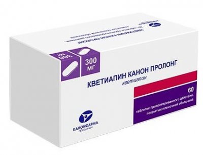 Купить кветиапин-канон пролонг, таблетки пролонгированного действия, покрытые пленочной оболочкой 300мг, 60 шт в Нижнем Новгороде