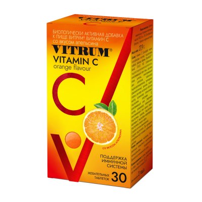 Купить витрум витамин с, жевательные таблетки со вкусом апельсина, 30 шт_бад в Нижнем Новгороде