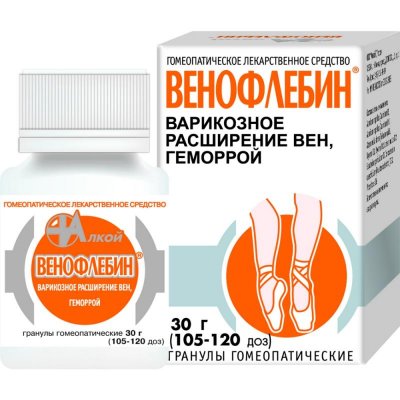 Купить венофлебин, гранулы гомеопатические, 30г в Нижнем Новгороде