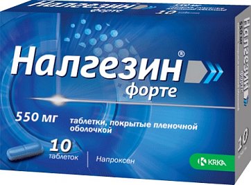 Налгезин Форте, таблетки покрытые оболочкой 550мг, 10шт