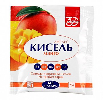 Кисель Джели плюс, со вкусом манго, гранулы 25г БАД