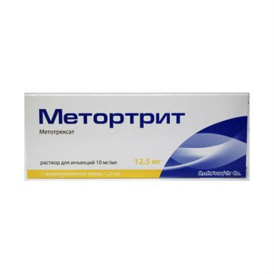 Купить метортрит, раствор для инъекций 10мг/мл, шприц 1,25мл, 1 шт+игла в Нижнем Новгороде