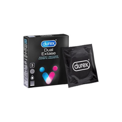 Купить durex (дюрекс) презервативы dual extase 3шт в Нижнем Новгороде