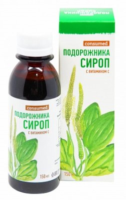 Купить подорожника сироп с витамином с консумед (consumed), флакон 150мл бад в Нижнем Новгороде