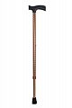Трость AMCТ25 телескопическая металлическая с ортопедической рукояткой, бронза