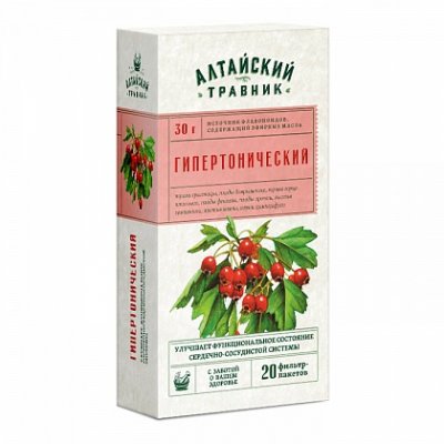 Купить фиточай гипертонический алтайский травник, фильтр-пакеты 1,5г, 20 шт бад в Нижнем Новгороде