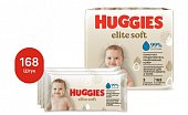 Купить huggies (хаггис) салфетки влажные elitesoft 56 шт, в комплекте 3 упаковки в Нижнем Новгороде