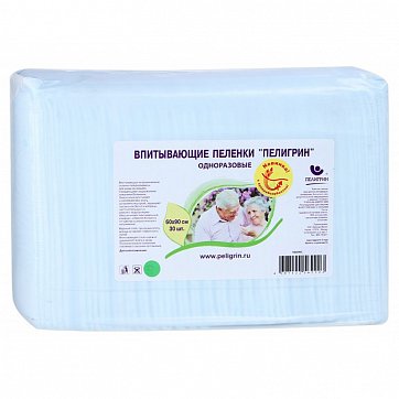 Пелигрин, пеленки впитывающе классик 60х90, 30 шт