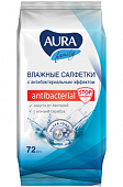 Купить aura (аура) салфетки влажные антибактериальные 72шт в Нижнем Новгороде