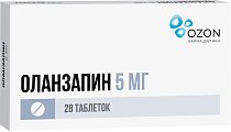 Купить оланзапин, таблетки, покрытые пленочной оболочкой 5мг, 28 шт в Нижнем Новгороде