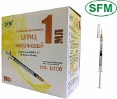 Купить шприц 1мл sfm инсулиновый u-100 с иглой 26g 0.45х12 100 шт в Нижнем Новгороде