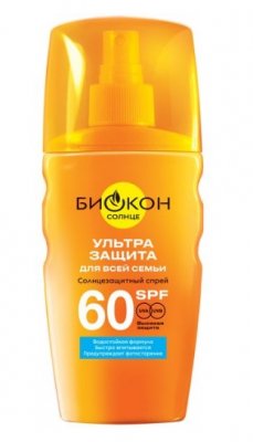 Купить биокон солнце спрей солнцезащитный ультразащита, 160мл spf60 в Нижнем Новгороде