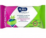 Aura (Аура) салфетки влажные с антибактериальным эффектом tropic cocktail 15 шт.
