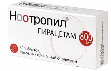 Ноотропил, таблетки, покрытые пленочной оболочкой 800мг, 30 шт