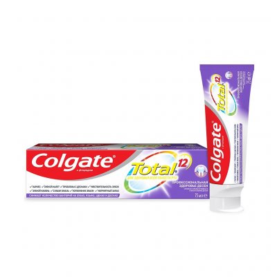 Купить колгейт (colgate) зубная паста total 12 pro-здоровье десен, 75мл в Нижнем Новгороде