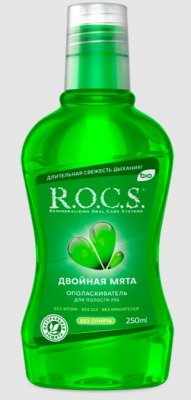 Купить рокс (r.o.c.s) ополаскиватель двойная мята, 250мл в Нижнем Новгороде