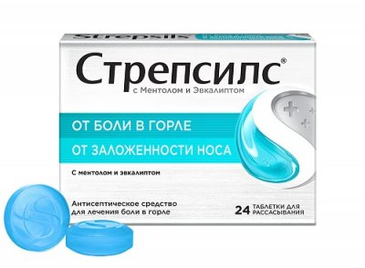 Купить стрепсилс с ментолом и эвкалиптом, таблетки для рассасывания, 24 шт в Нижнем Новгороде