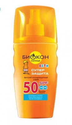 Купить биокон солнце спрей детский солнцезащитный суперзащита, 160мл spf50 в Нижнем Новгороде