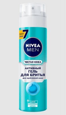 Купить nivea (нивея) для мужчин гель для бритья чистая кожа, 200мл в Нижнем Новгороде