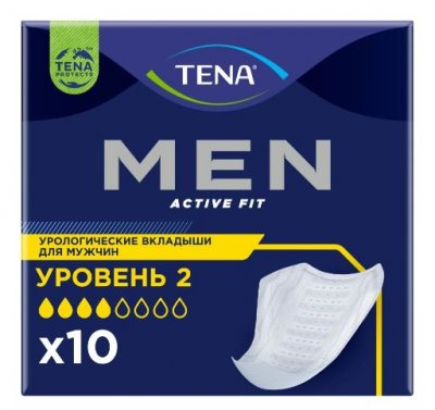 Купить tena (тена) прокладки, men active fit уровень 2, 10 шт в Нижнем Новгороде