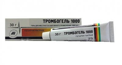 Купить тромбогель, гель для наружного применения 1000ме/г, 30г в Нижнем Новгороде