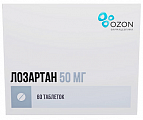 Купить лозартан, таблетки, покрытые пленочной оболочкой 50мг, 60 шт в Нижнем Новгороде