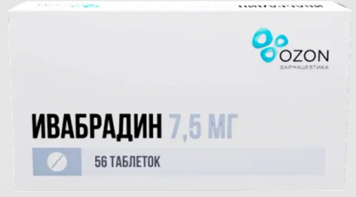 Купить ивабрадин, таблетки, покрытые пленочной оболочкой 7,5мг, 56 шт в Нижнем Новгороде