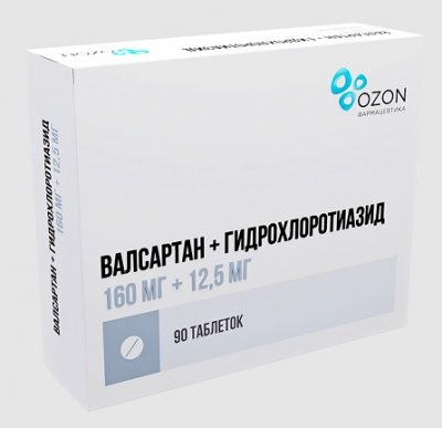 Купить валсартан-гидрохлоротиазид, таблетки, покрытые пленочной оболочкой, 160мг+12,5мг, 90 шт в Нижнем Новгороде
