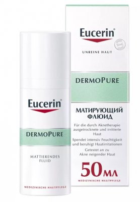 Купить eucerin dermopure (эуцерин) флюид увлажняющий матирующий для проблемной кожи 50 мл в Нижнем Новгороде
