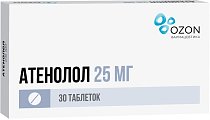 Купить атенолол, таблетки, покрытые пленочной оболочкой 25мг, 30 шт в Нижнем Новгороде