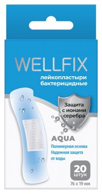 Купить пластырь веллфикс (wellfix) водонепроницаемый медицинский на полимерной основе aqua, 20 шт в Нижнем Новгороде