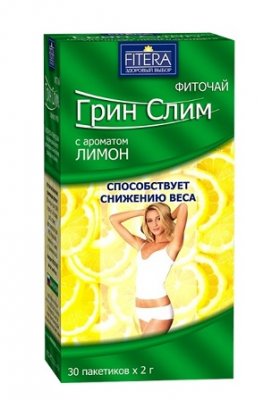 Купить грин слим, чай с ароматом лимона, фильтр-пакеты 30 шт бад в Нижнем Новгороде
