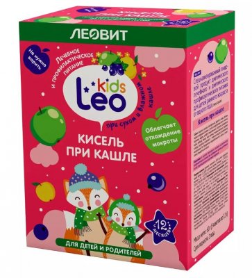 Купить кисель леовит leo kids для детей при кашле, пакет 12г, 5 шт в Нижнем Новгороде