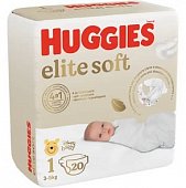 Купить huggies (хаггис) подгузники elitesoft 1, 3-5кг 20 шт в Нижнем Новгороде