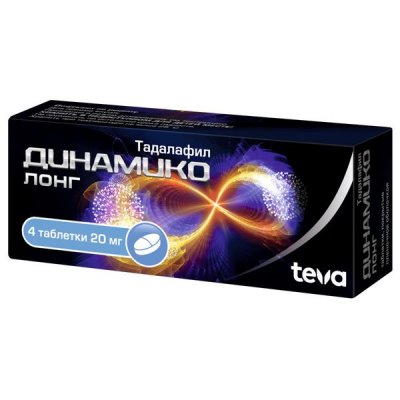 Купить динамико лонг, таблетки, покрытые пленочной оболочкой 20мг, 4 шт в Нижнем Новгороде
