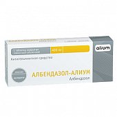 Купить албендазол-алиум, таблетки, покрытые пленочной оболочкой 400мг, 1 шт в Нижнем Новгороде