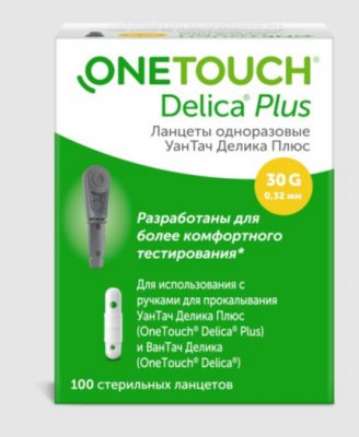 Купить ланцеты one touch delica+ (уан тач), 100 шт в Нижнем Новгороде