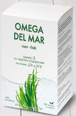 Купить омега дель мар (omega dei mar) омега-3 из водорослей, капсулы 300мг, 100 шт бад в Нижнем Новгороде
