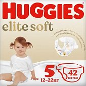 Купить huggies (хаггис) подгузники elitesoft 5, 12-22кг 42 шт в Нижнем Новгороде