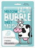 Funny Organix (Фанни Органик) Molocow тканевая маска для лица пузырьковая с пребиотиком 25г
