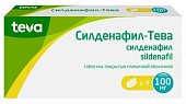 Купить силденафил-тева, таблетки, покрытые пленочной оболочкой, 100мг 4 шт в Нижнем Новгороде