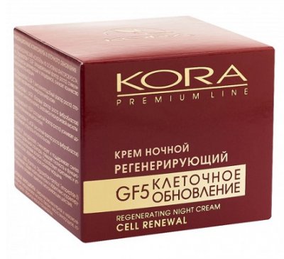 Купить kora (кора) премиум крем для лица и шеи ночной регенерирующий 50мл в Нижнем Новгороде