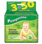 Купить pamperino (памперино) салфетки влажные детские, 50шт 3 упаковки в Нижнем Новгороде